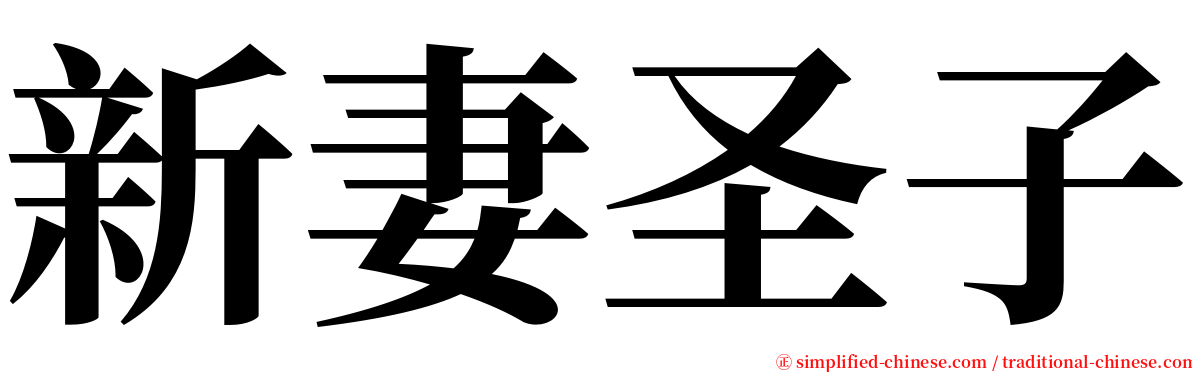 新妻圣子 serif font