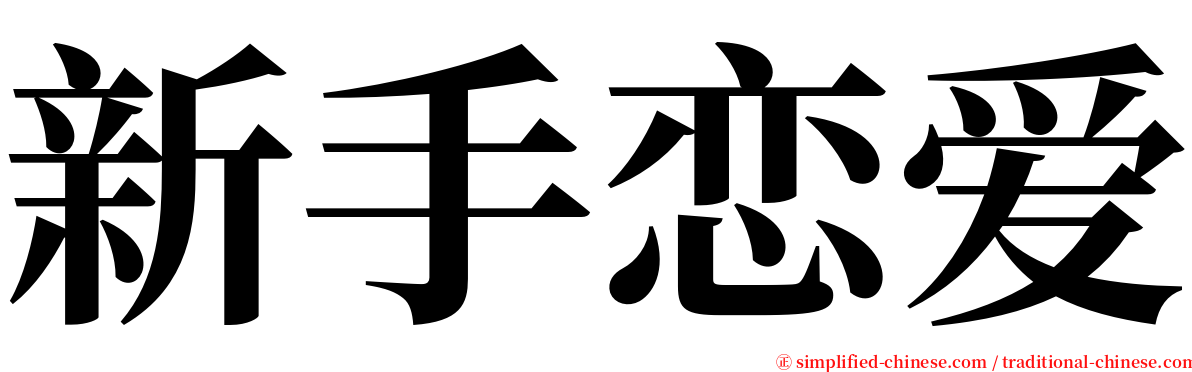 新手恋爱 serif font