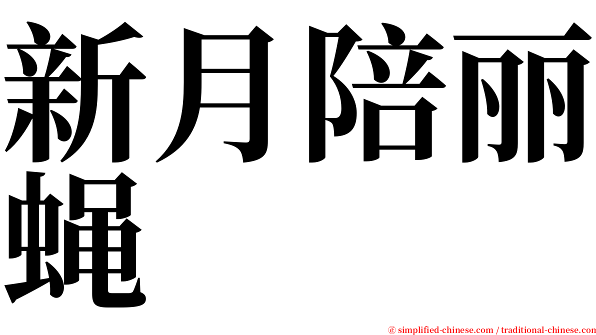 新月陪丽蝇 serif font