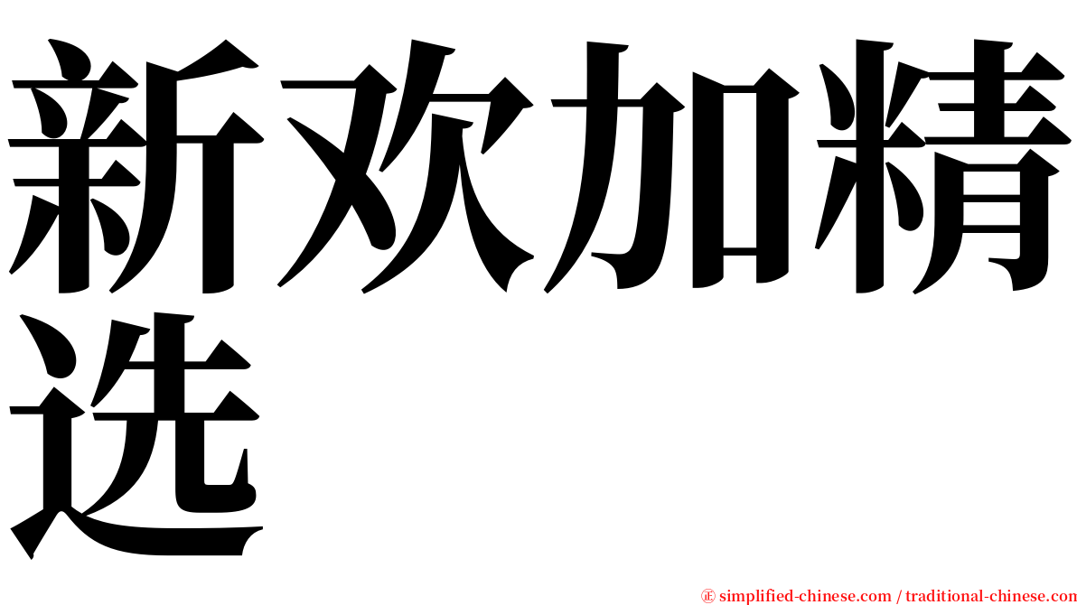 新欢加精选 serif font