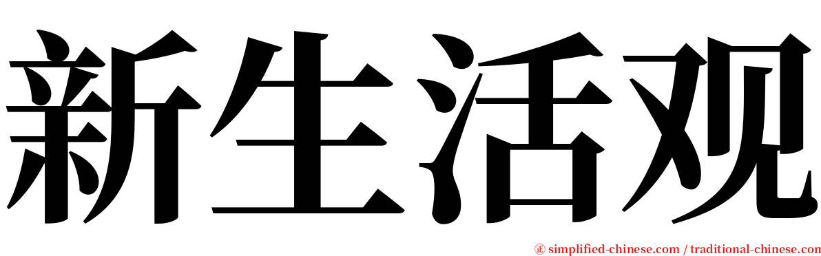 新生活观 serif font