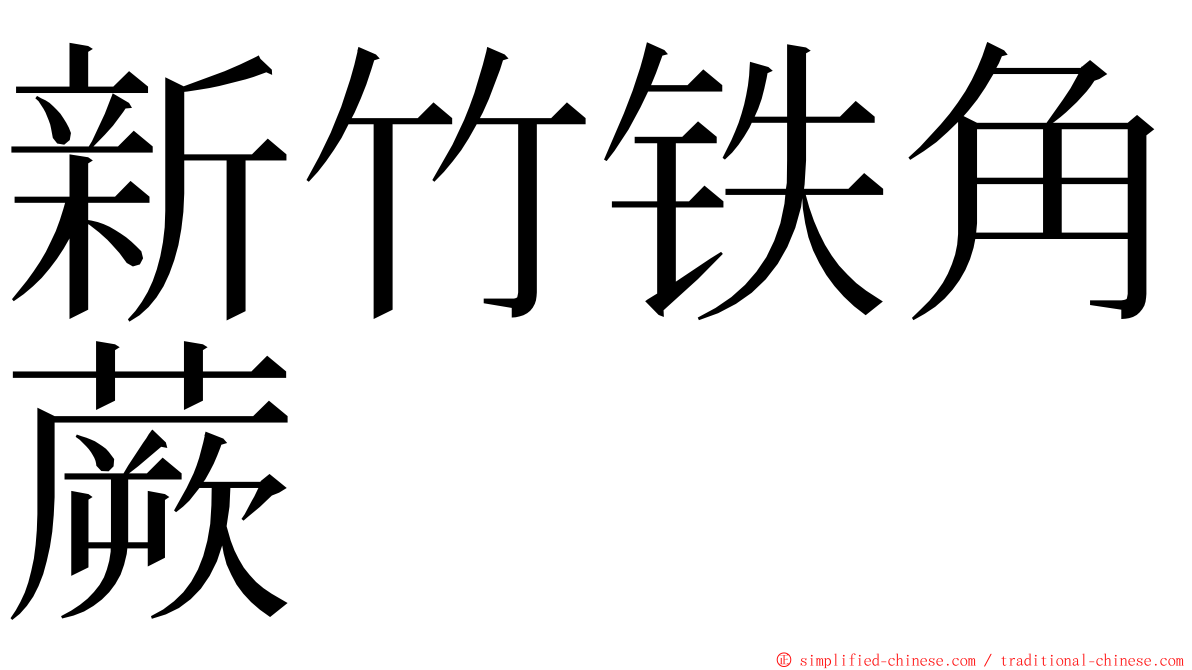 新竹铁角蕨 ming font