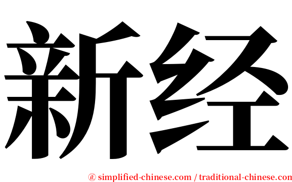 新经 serif font