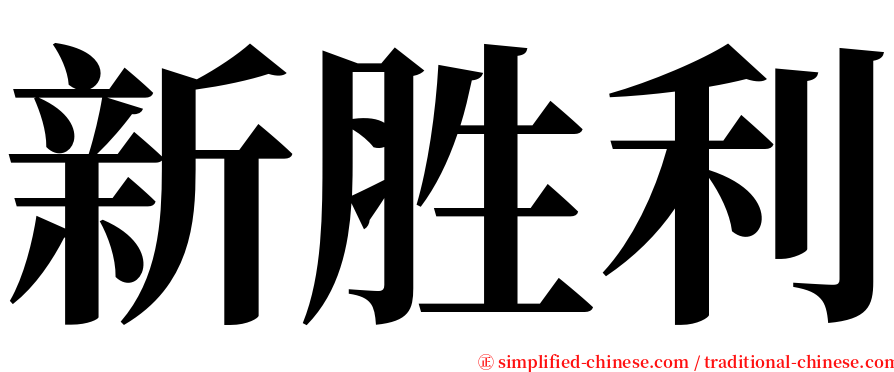 新胜利 serif font