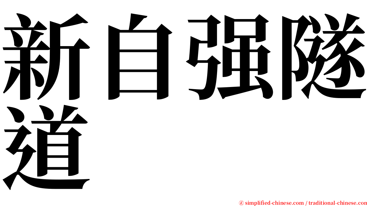 新自强隧道 serif font