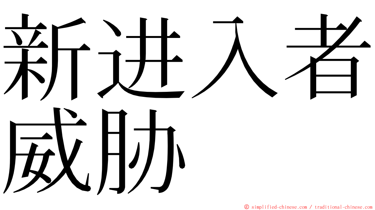 新进入者威胁 ming font