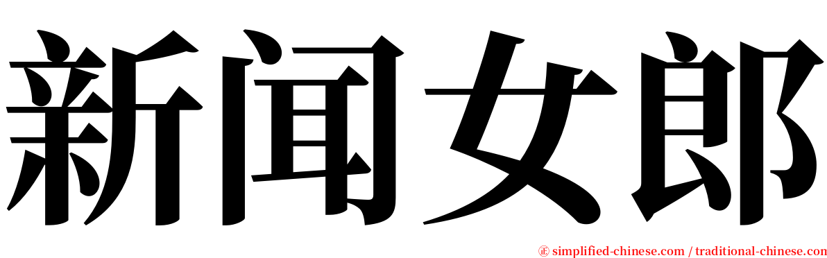 新闻女郎 serif font