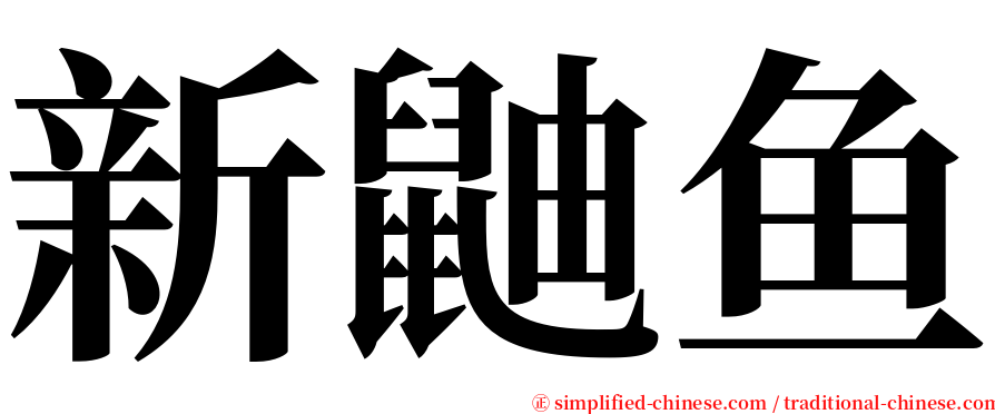 新鼬鱼 serif font