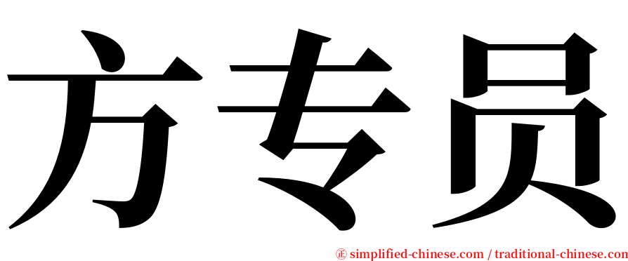 方专员 serif font