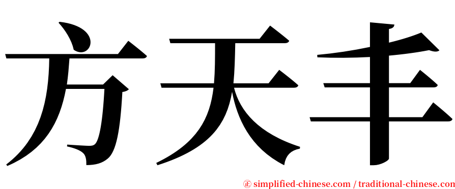 方天丰 serif font