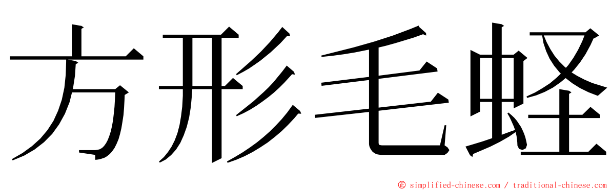 方形毛蛏 ming font