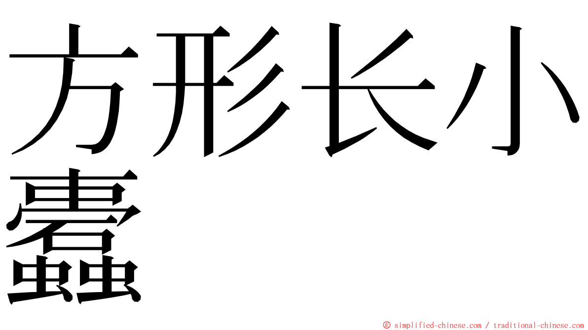 方形长小蠹 ming font