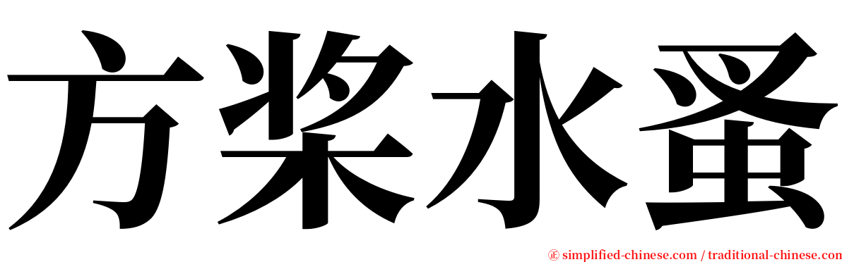 方桨水蚤 serif font