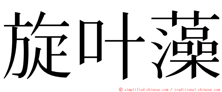 旋叶藻 ming font