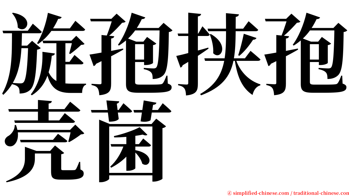 旋孢挟孢壳菌 serif font