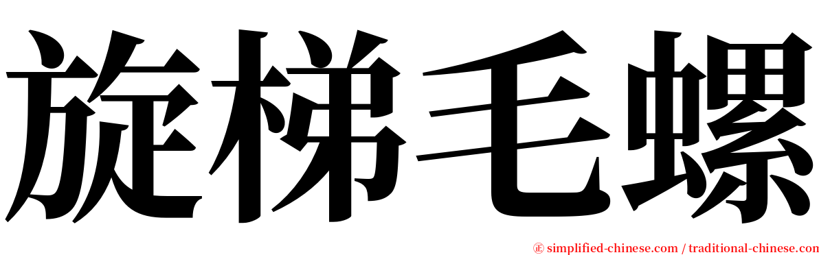 旋梯毛螺 serif font