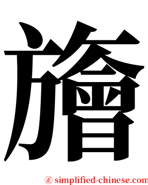 旝 serif font