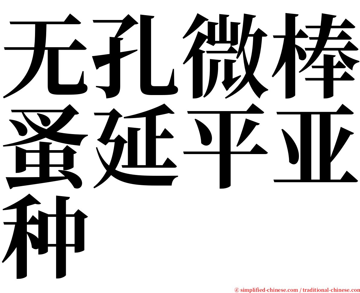 无孔微棒蚤延平亚种 serif font