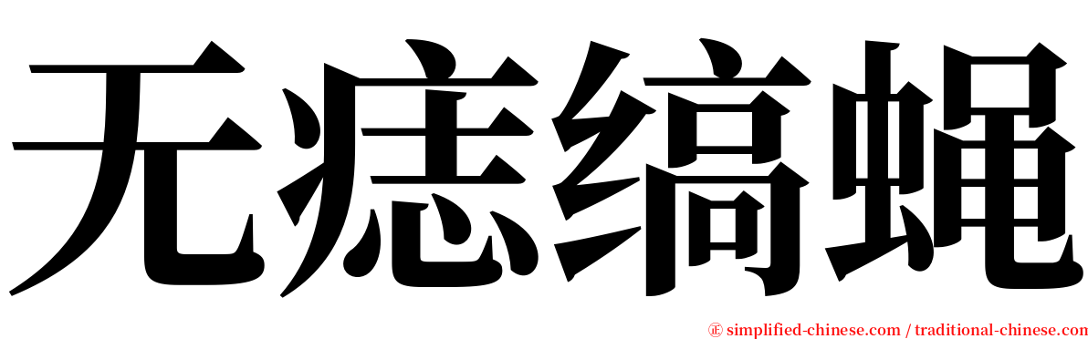 无痣缟蝇 serif font