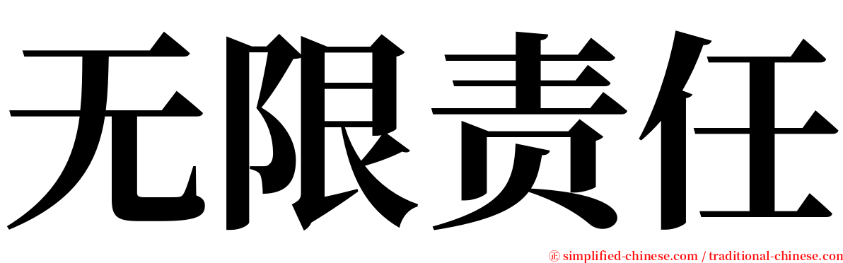 无限责任 serif font