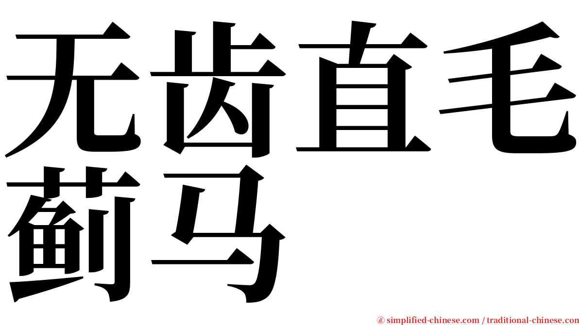 无齿直毛蓟马 serif font