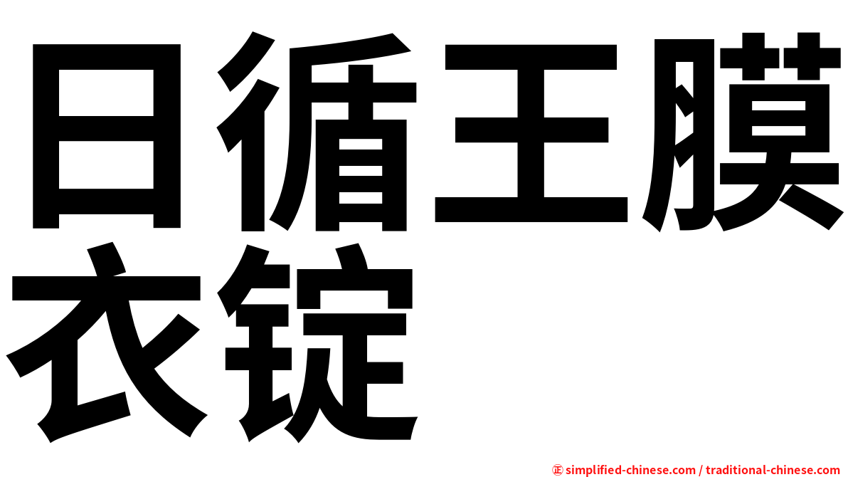 日循王膜衣锭