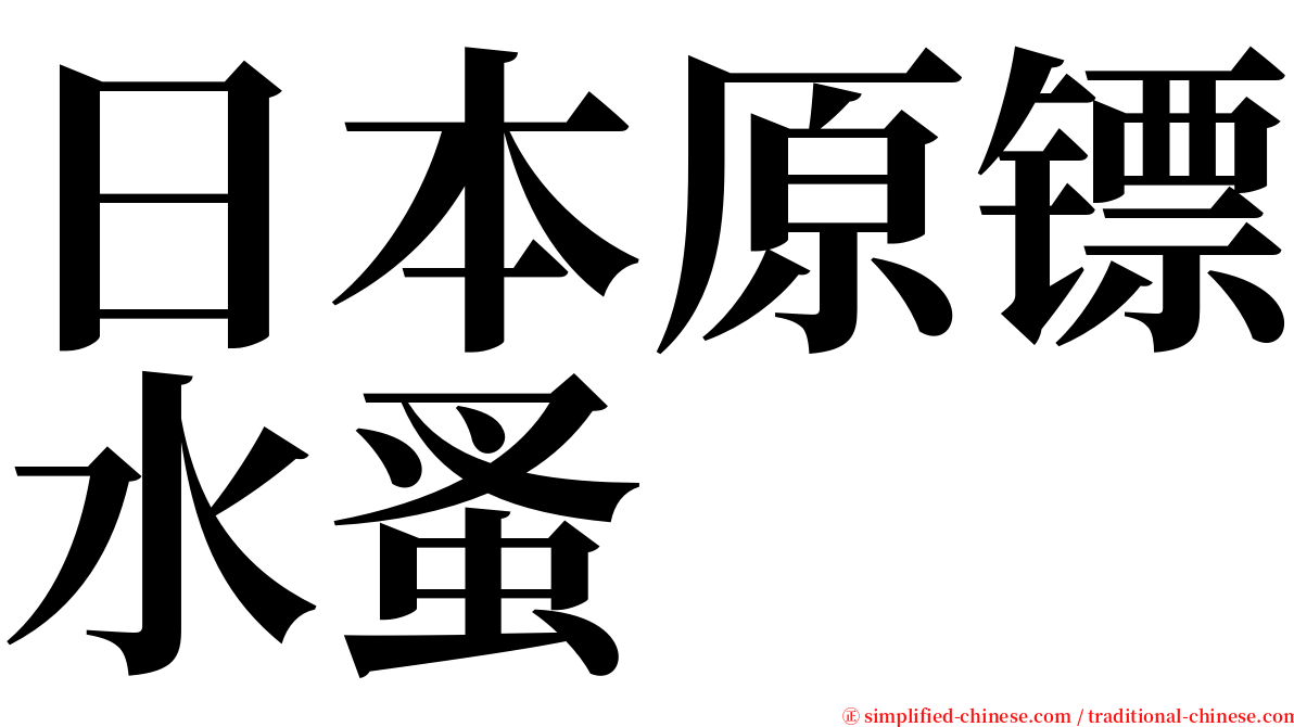 日本原镖水蚤 serif font