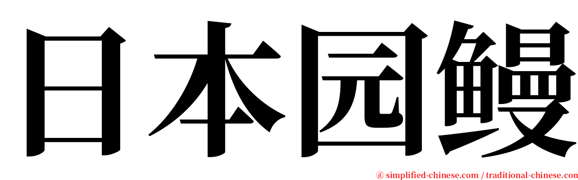 日本园鳗 serif font