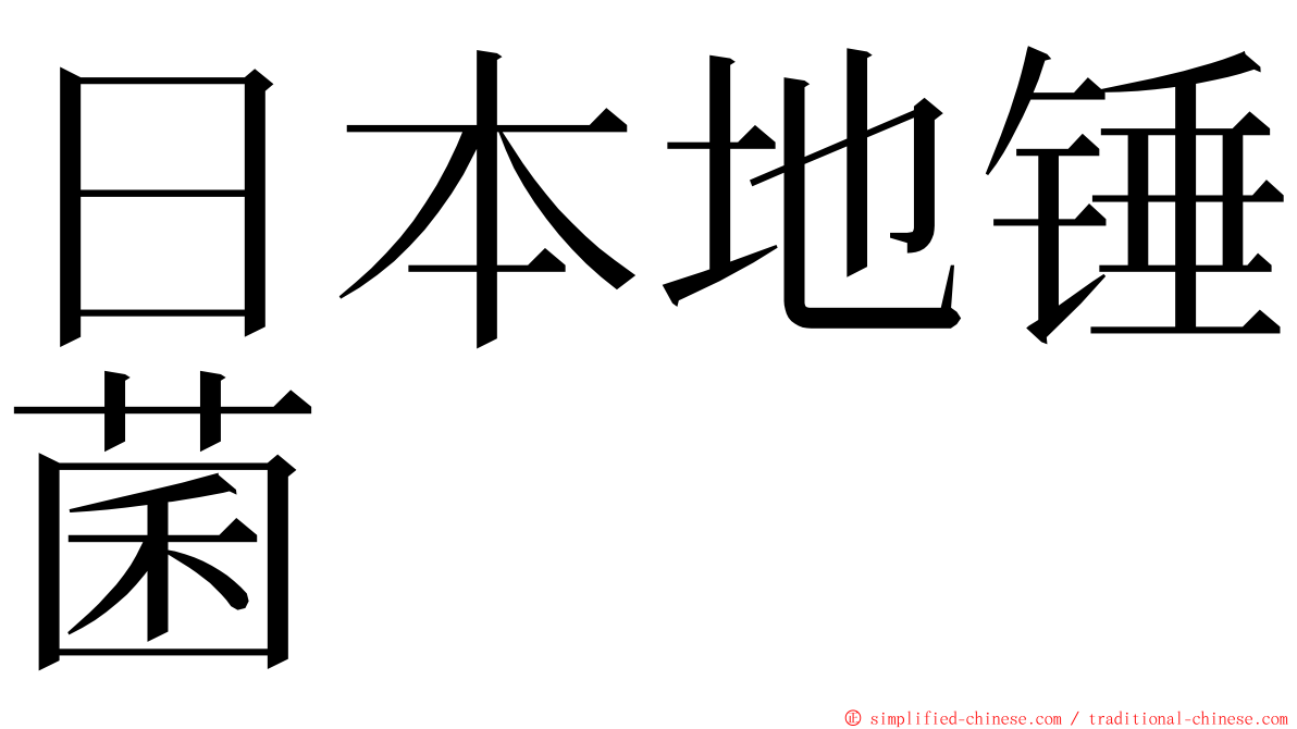 日本地锤菌 ming font