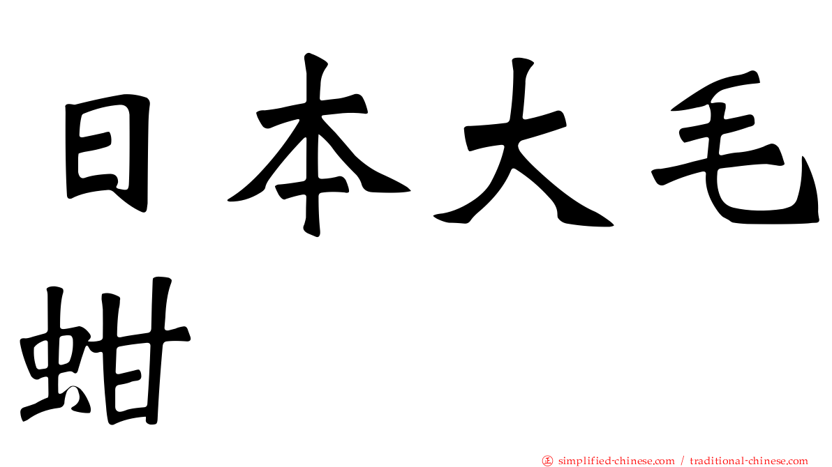 日本大毛蚶