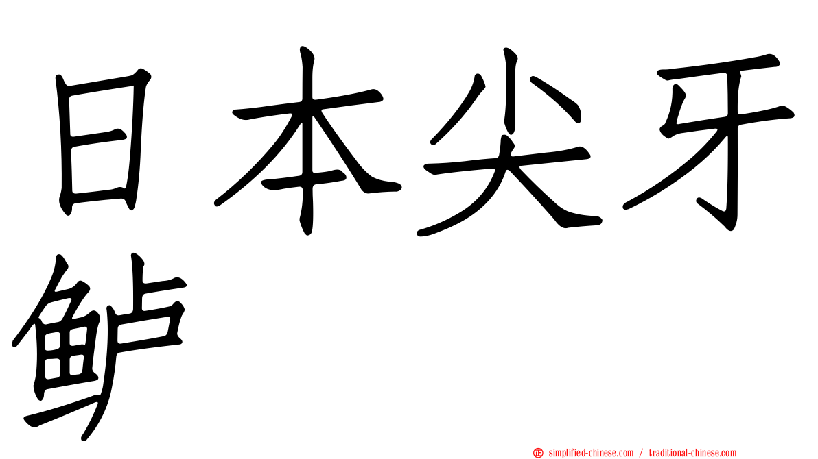 日本尖牙鲈