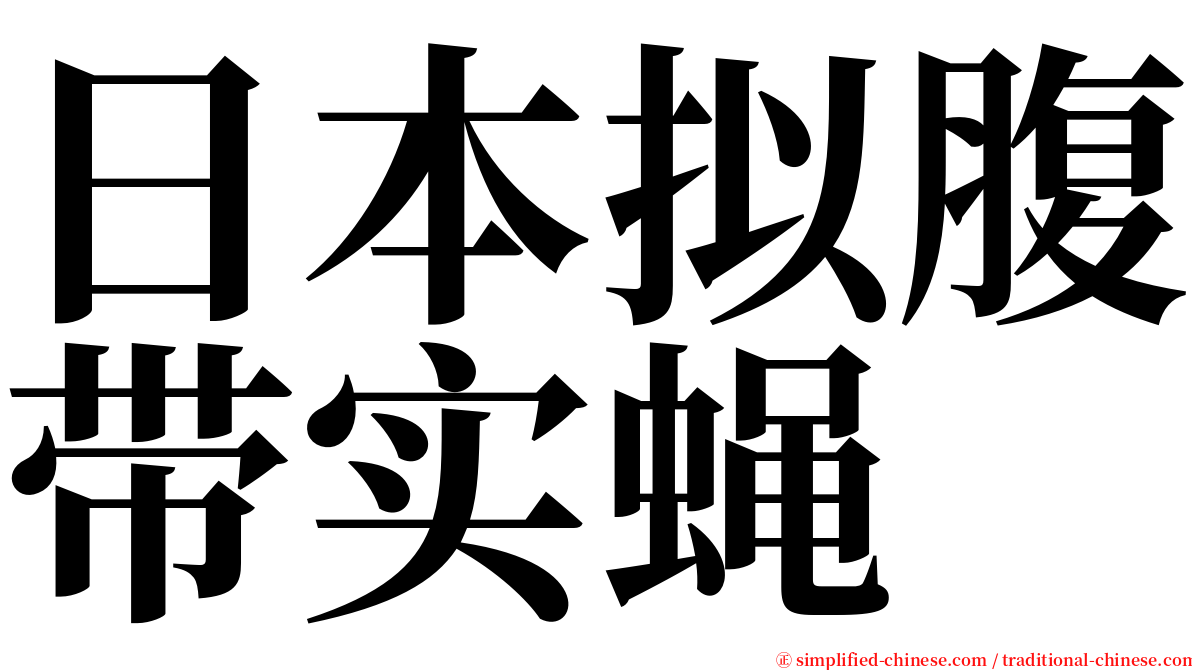 日本拟腹带实蝇 serif font