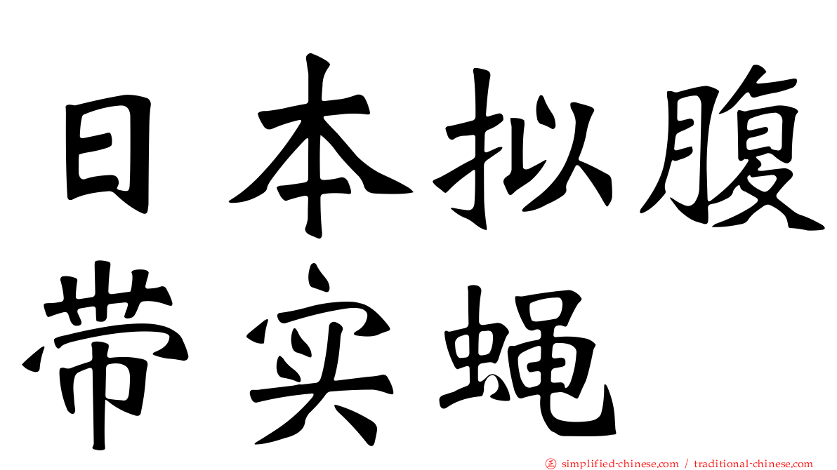 日本拟腹带实蝇