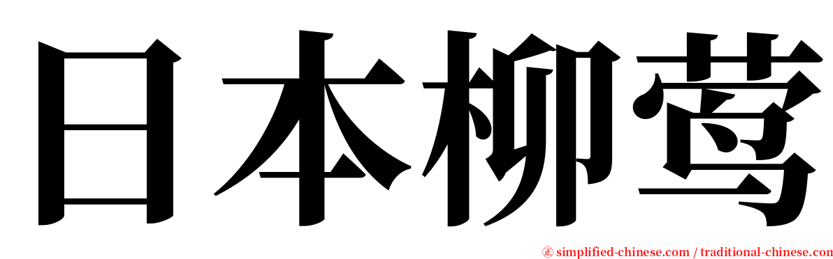 日本柳莺 serif font