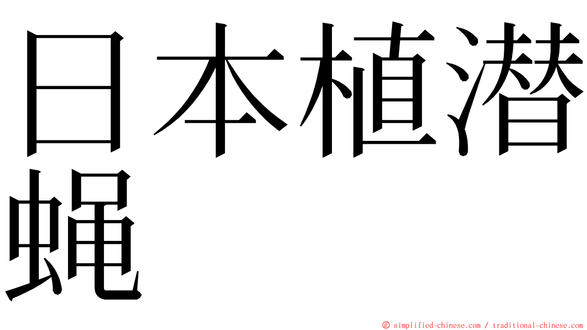 日本植潜蝇 ming font