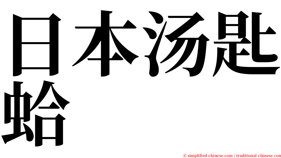 日本汤匙蛤 serif font