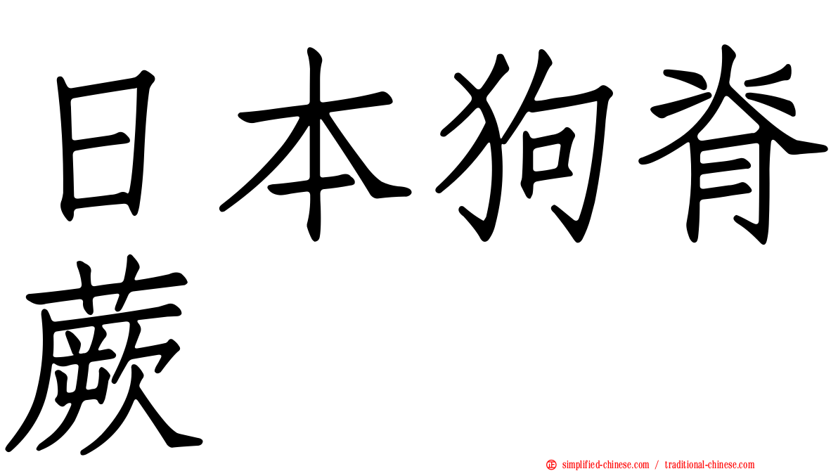 日本狗脊蕨