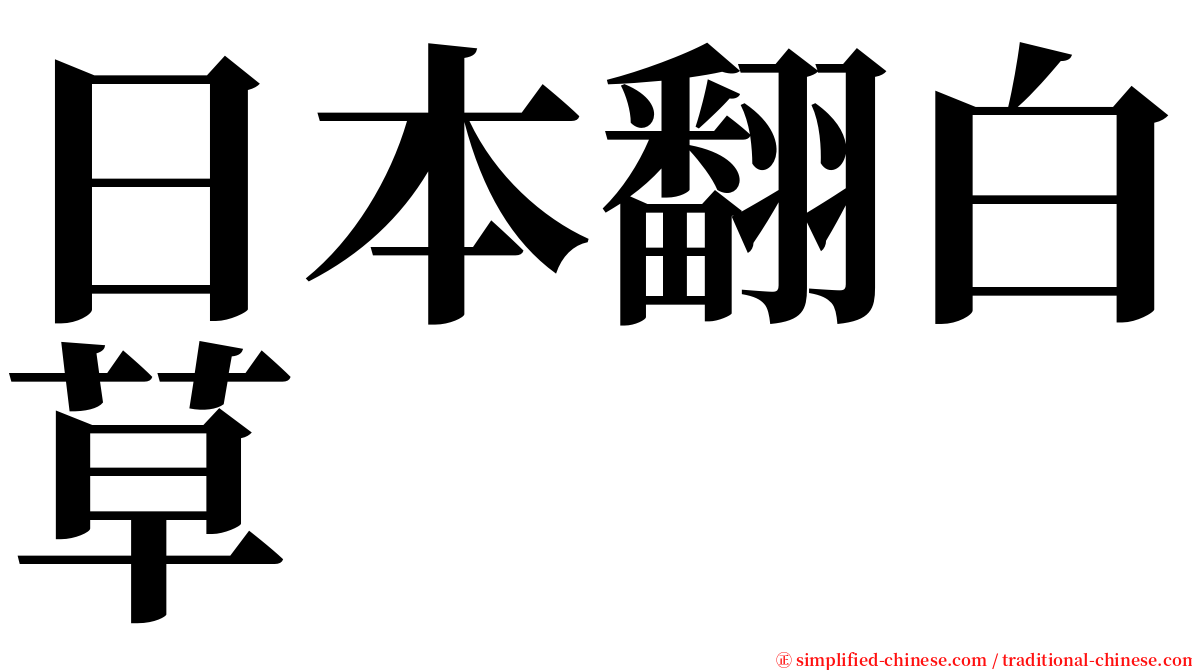 日本翻白草 serif font