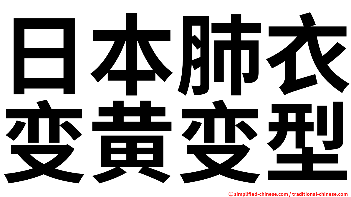 日本肺衣变黄变型