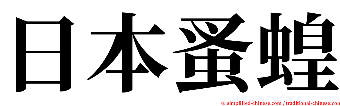 日本蚤蝗 serif font