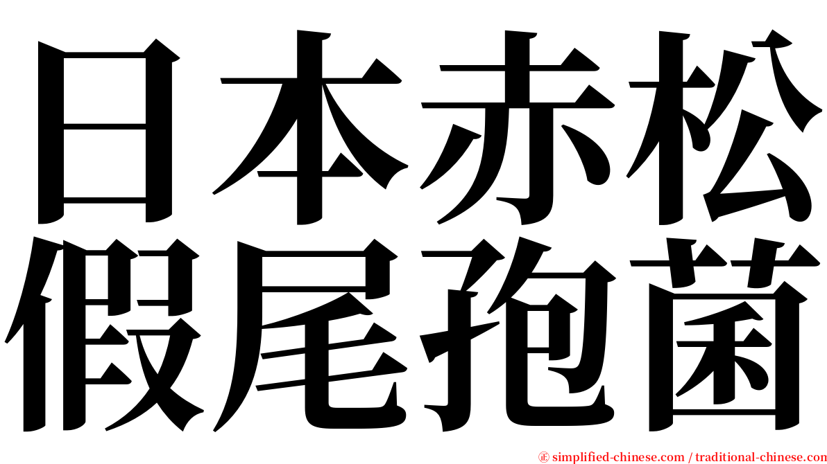 日本赤松假尾孢菌 serif font