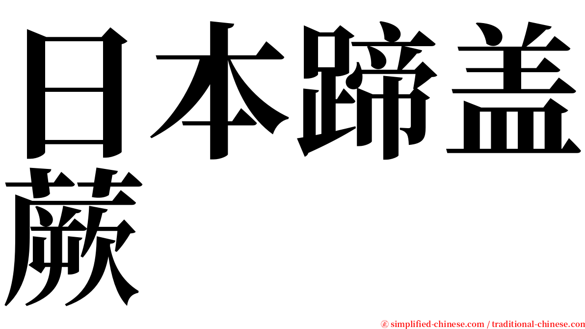 日本蹄盖蕨 serif font