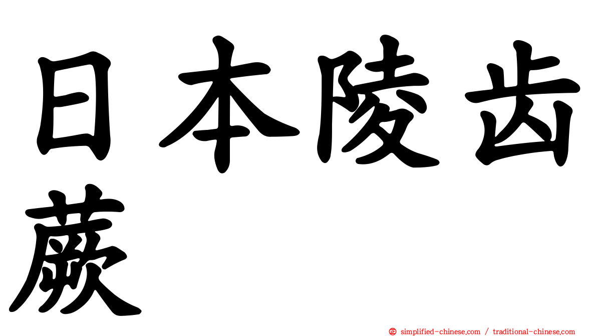 日本陵齿蕨