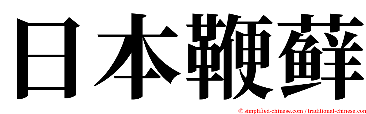 日本鞭藓 serif font