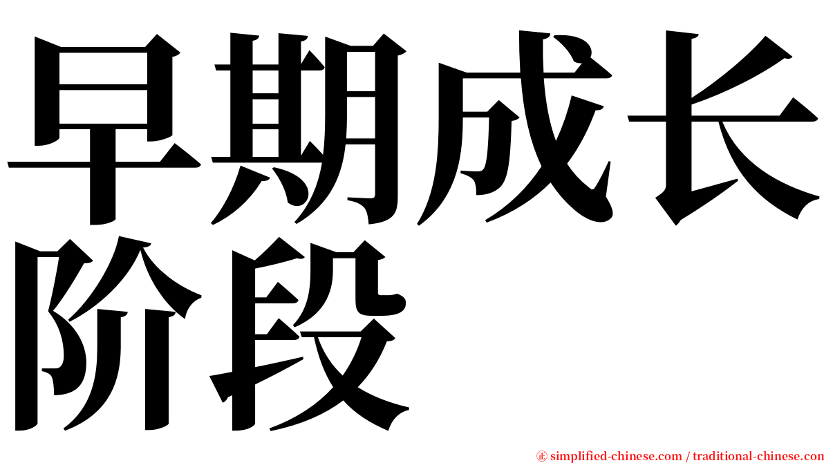 早期成长阶段 serif font