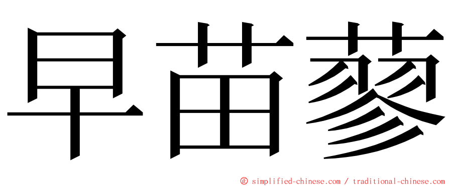 早苗蓼 ming font