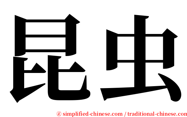 昆虫 serif font