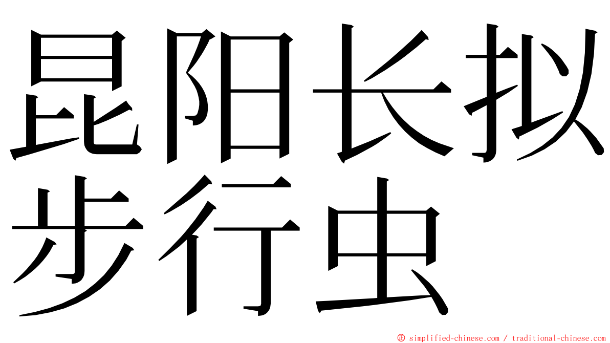 昆阳长拟步行虫 ming font