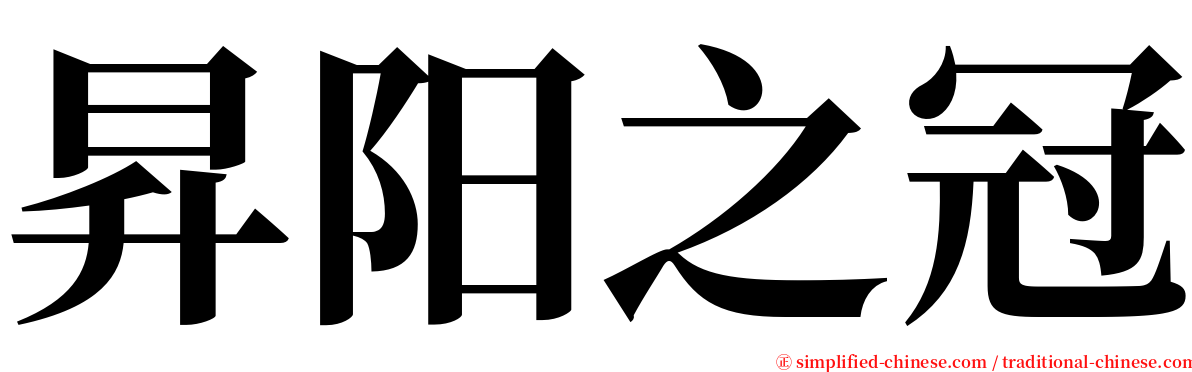 昇阳之冠 serif font