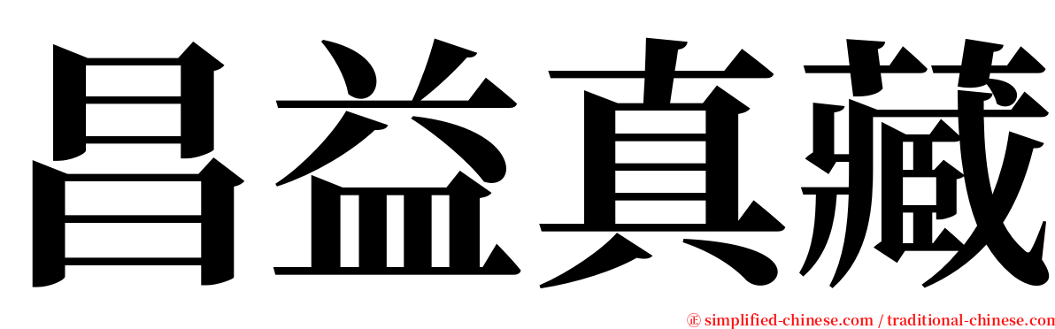 昌益真藏 serif font